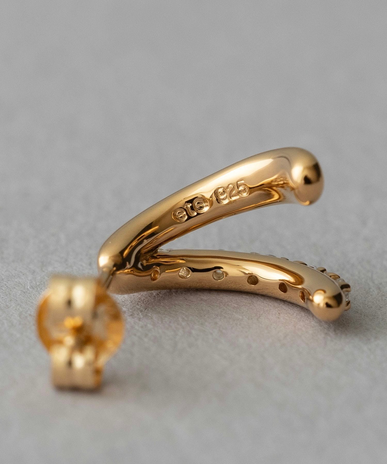 ete｜ビジュー ダブルライン ピアス | Rakuten Fashion(楽天