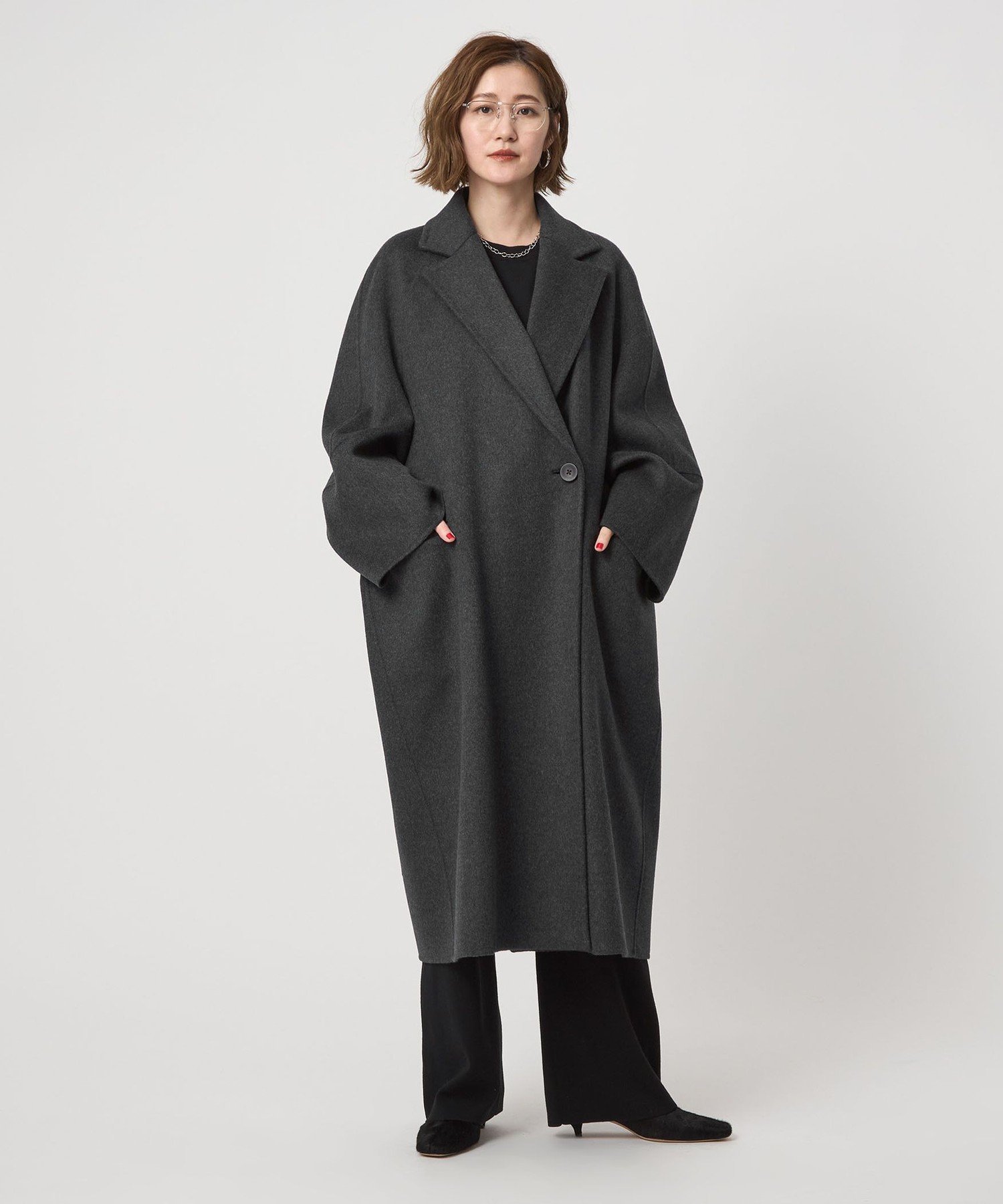 【タグ付き新品】 conte コンテ ダブルラペル リバーコート conteダブルラベルリバーコート美品