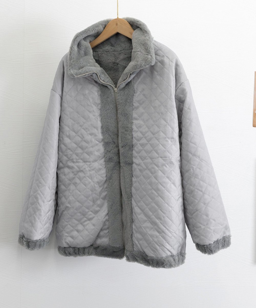 miniministore｜スタンドカラーボアジャケット レディース | Rakuten