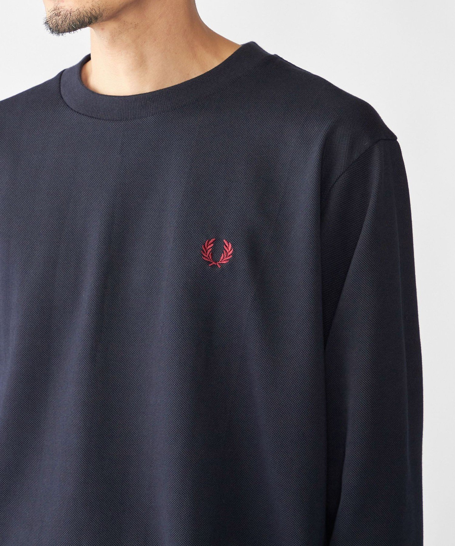 SHIPS｜【SHIPS別注】FRED PERRY: ピケ ロングスリーブ T シャツ
