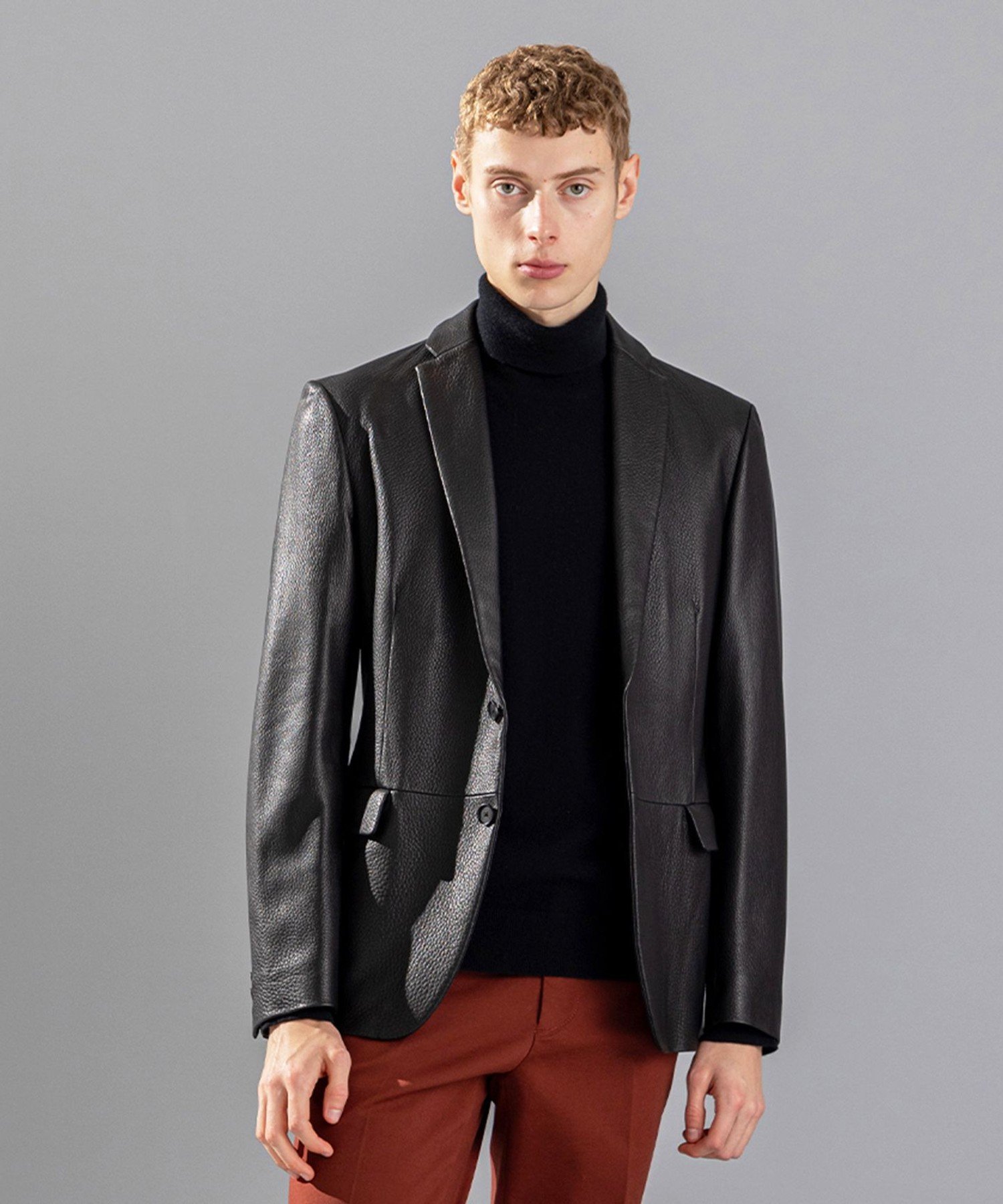 JOSEPH HOMME｜【LEON 掲載】ライトゴートシュリンクレザー ジャケット