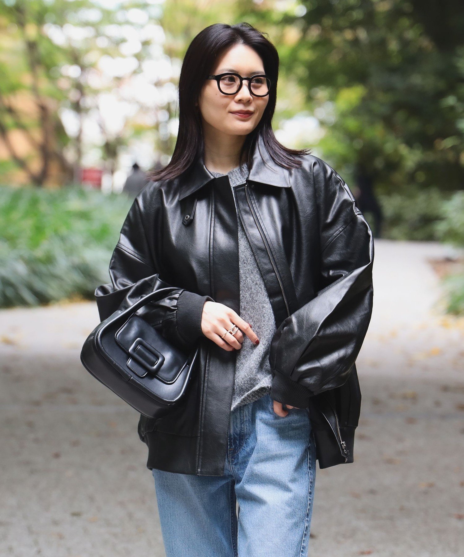 BEAMS HEART｜ヴィンテージライク フェイクレザー ブルゾン | Rakuten