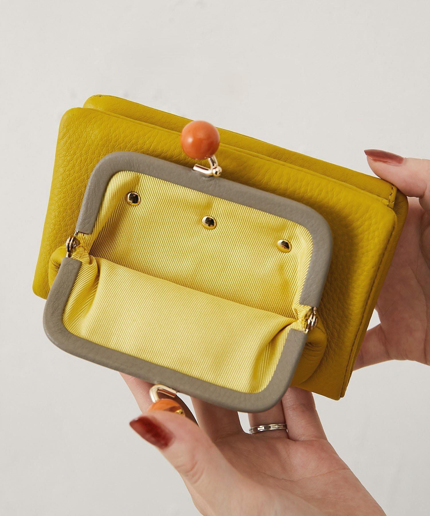 ear PAPILLONNER｜《WEB限定/本革》牛革がま口折り財布 | Rakuten