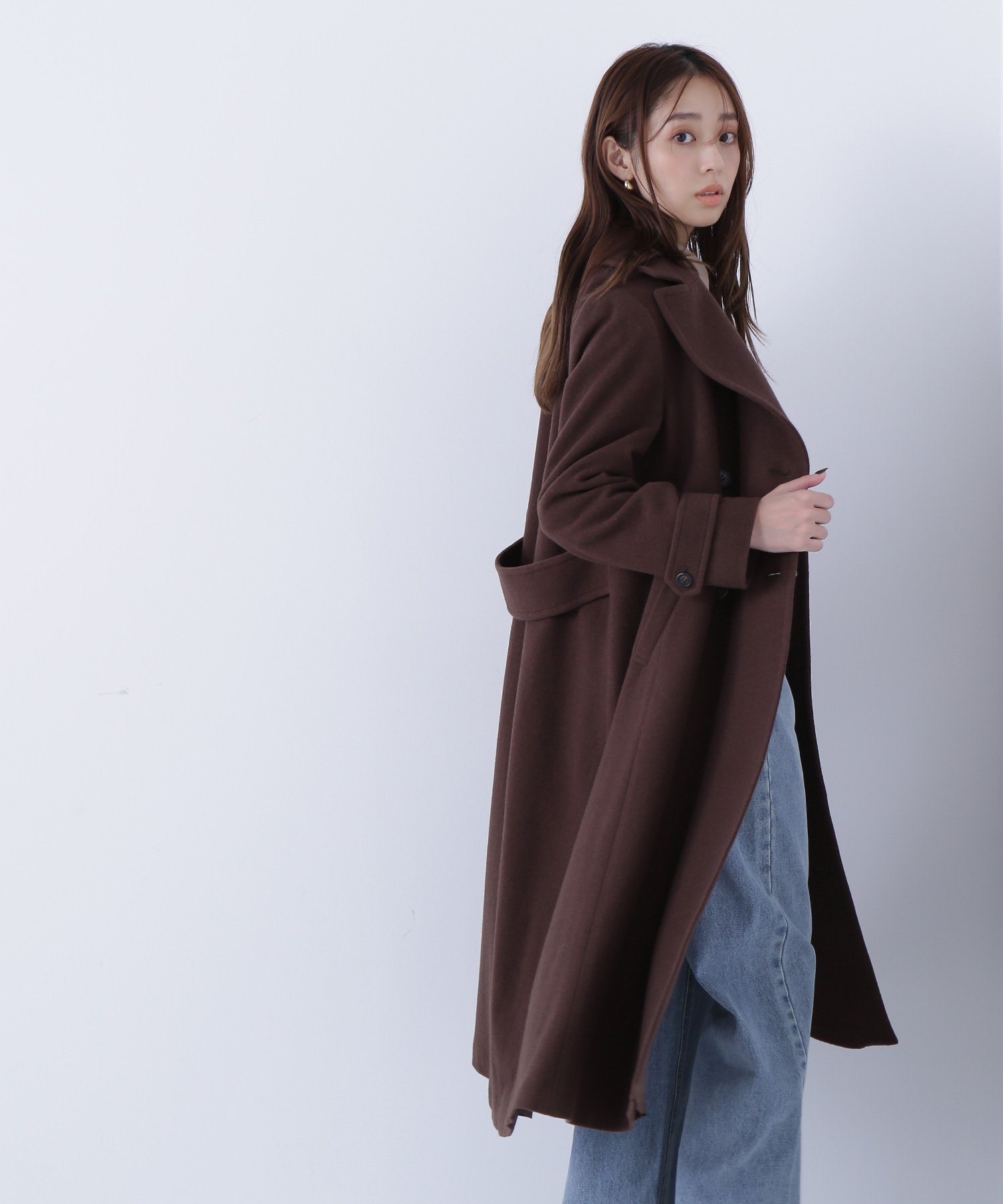 NATURAL BEAUTY BASIC｜ビッグカラーダブルチェスターコート | Rakuten