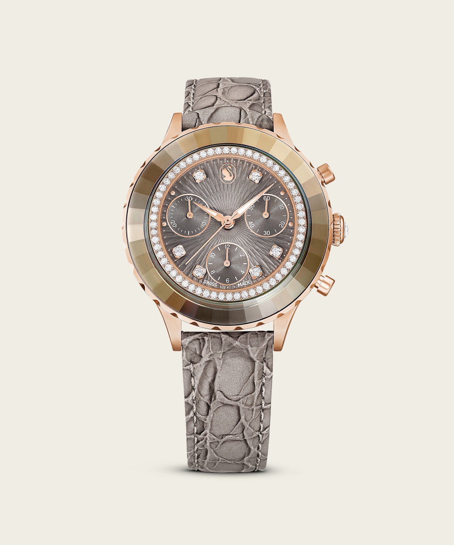 週末セール！】SWAROVSKI 時計 電池稼働中 サファイアガラス スイス製