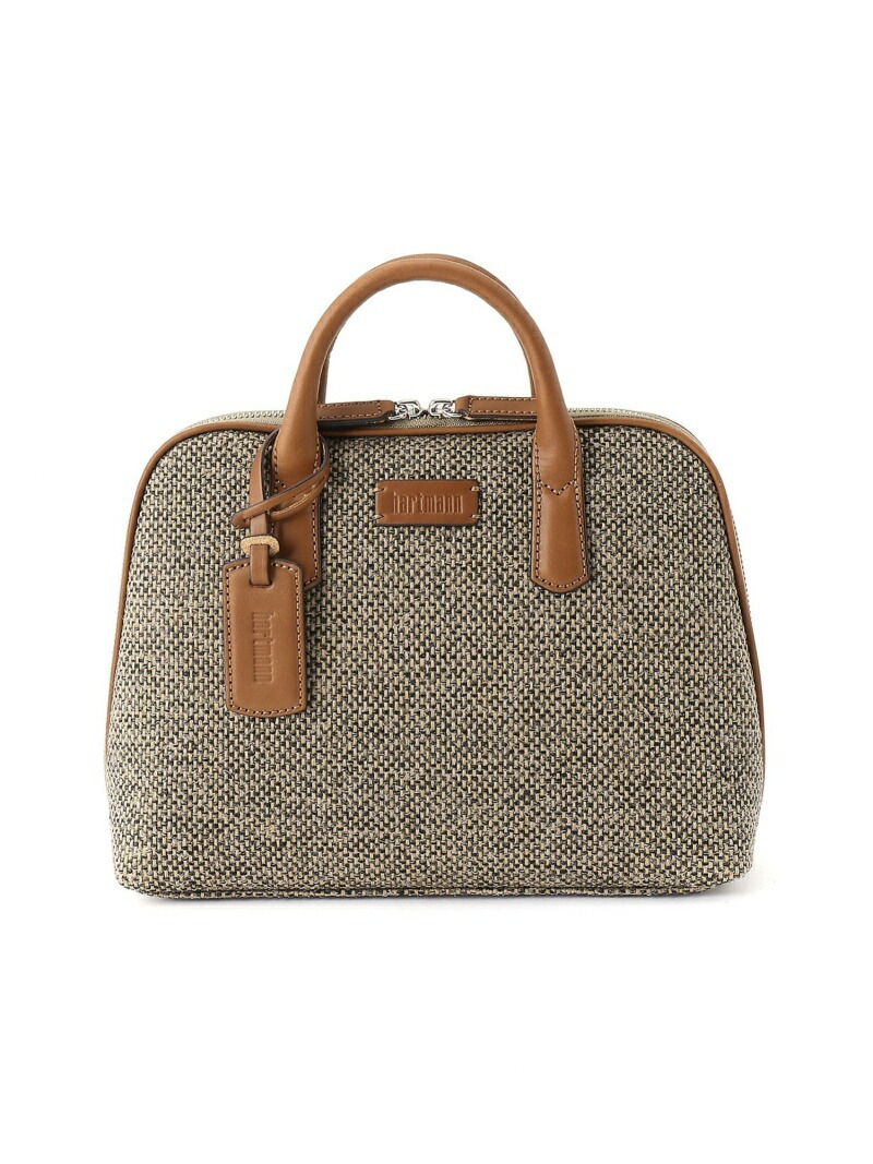 □【ハートマン hartmann】 レザー×ナイロンツイード キャリーバッグ