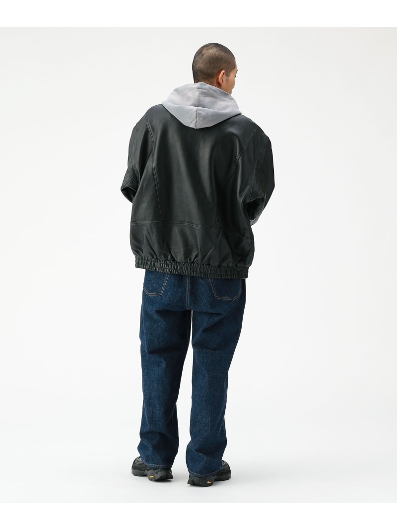 楽天市場】BEAMS ワイドフィット 4ポケット レザー ブルゾン 25AW