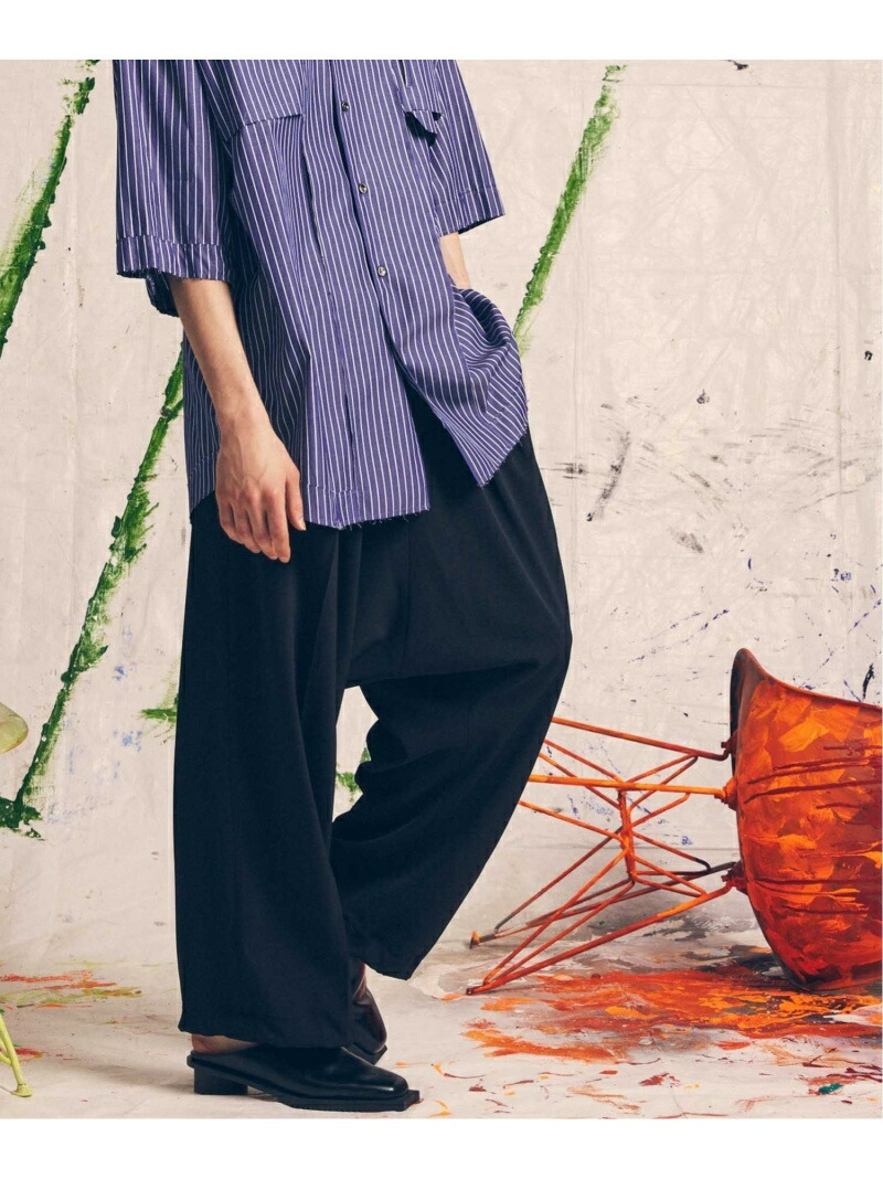 MAISON SPECIAL シルバー サルエルパンツ M MAISON SPECIAL シルバー