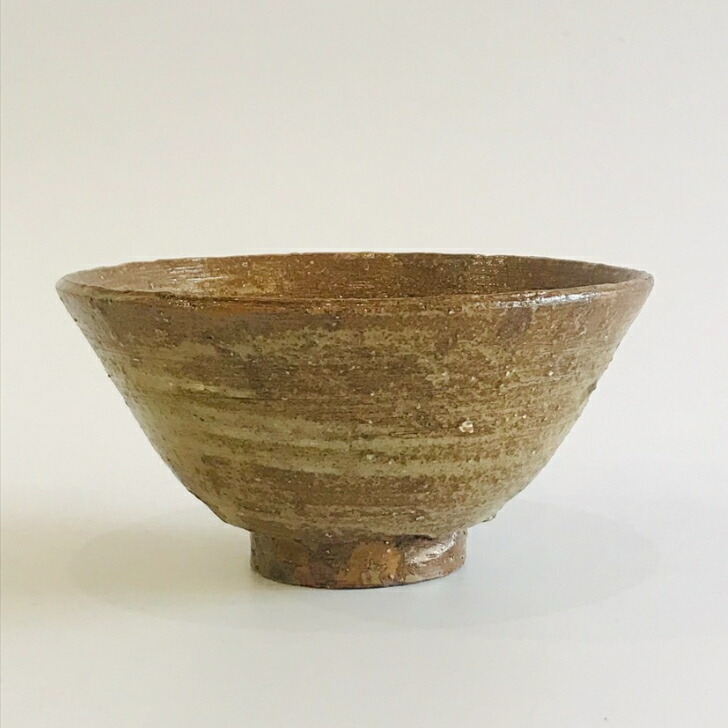 茶道具 出雲焼 伊羅保 刷毛目 茶碗 11代 長岡住右衛門 空権