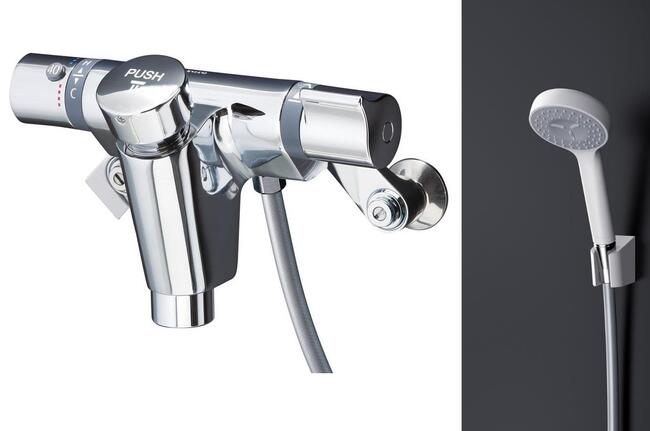 TOTO 自閉式壁付サーモスタット混合水栓(コンフォートウエーブ1モード