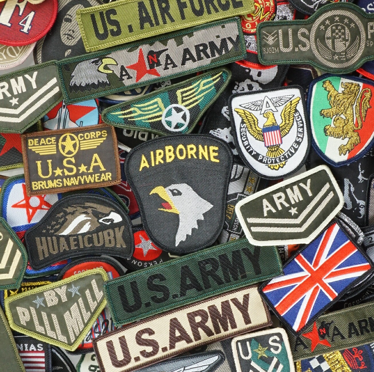 100枚セット】ミリタリー ミックスワッペン（新品） 100枚セット