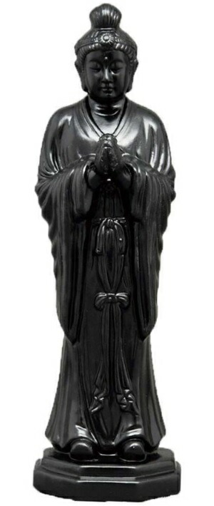 楽天市場】仏像シリーズ ブラックカラー（黒色）塗装 陶器製 仏像 数珠