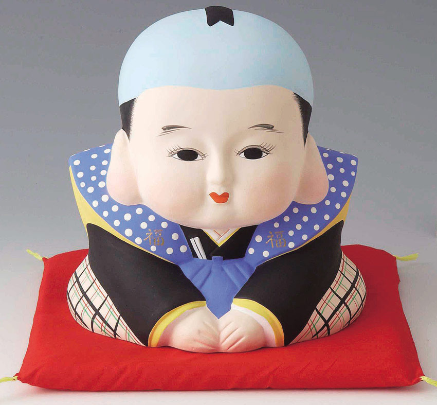 楽天市場】商売繁盛！ 千客万来！ 陶器製 福助 大 いらっしゃいませ