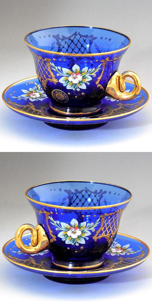 楽天市場】ベネチアン グラス ムラノ カップ＆ソーサー イタリア 24