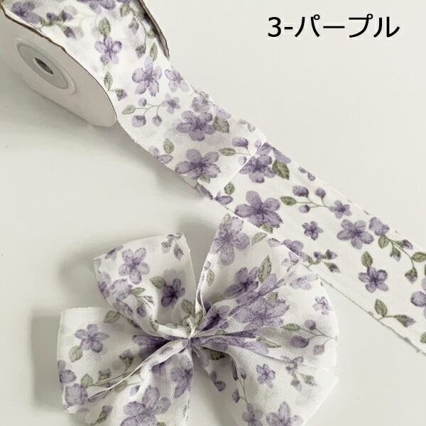 楽天市場】シフォン花柄リボンH 約40mm幅 1m単位計り売り : SY ribbon