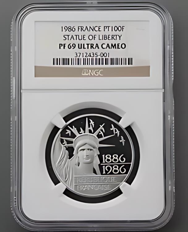 楽天市場】1986 フランス 100 フラン プルーフ プラチナ コイン 自由の