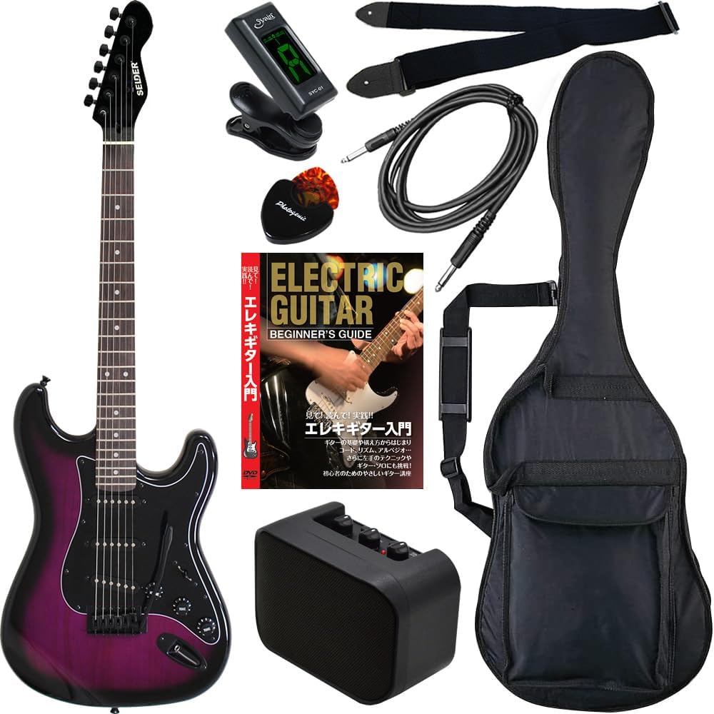 SELDER エレキギター レッド/ブラック Amazon | SELDER セルダー