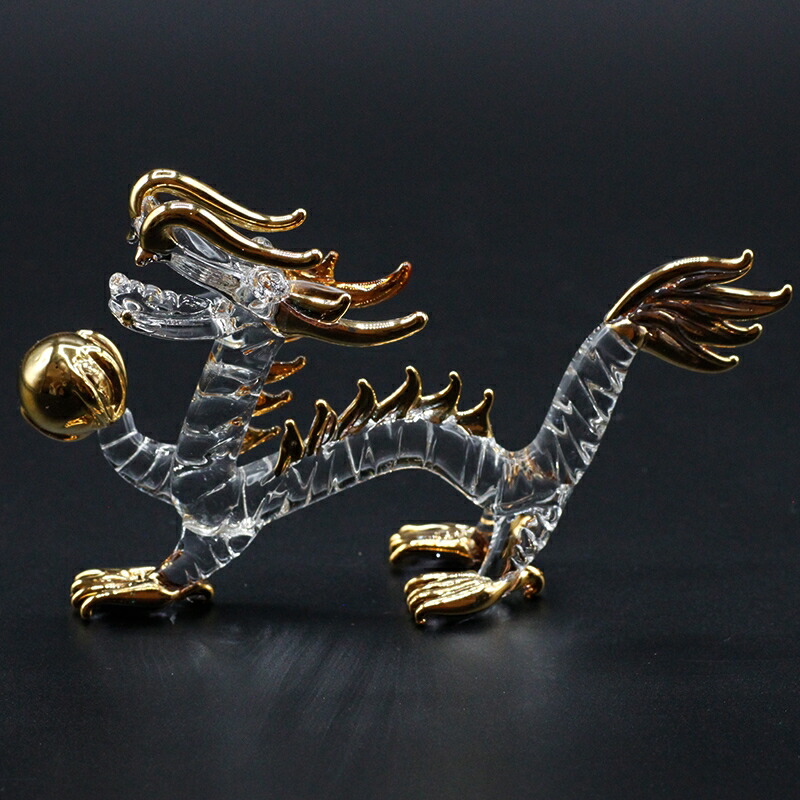 楽天市場】クリスタル 龍 置物 Lサイズ 皇龍 皇帝龍 開運 五本爪 金龍