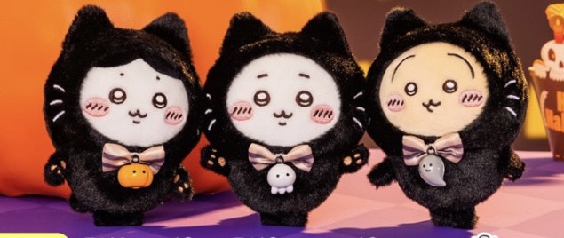 ちいかわ ハロウィン 黒猫のマスコット 3種類 5セット ちいかわ」仮装