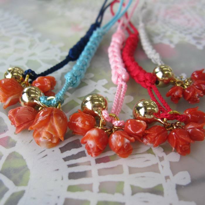 骨董品アンティーク品赤珊瑚薔薇お守り古物時代物コレクション7