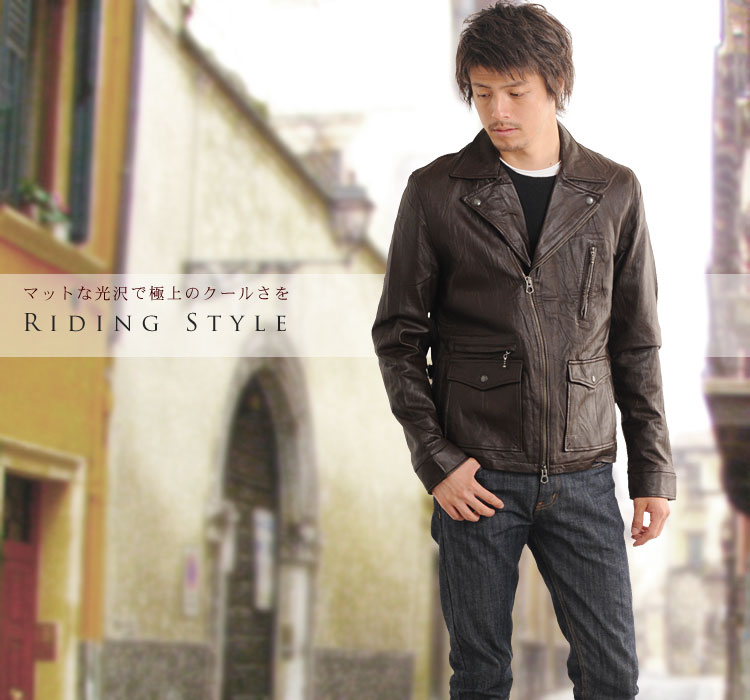 楽天市場】レザージャケット メンズ 本革 ライダースジャケット