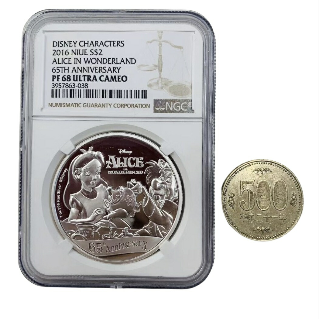 ディズニー 100周年記念 希少アナと雪の女王 銀貨 COA付きNGC PCGS