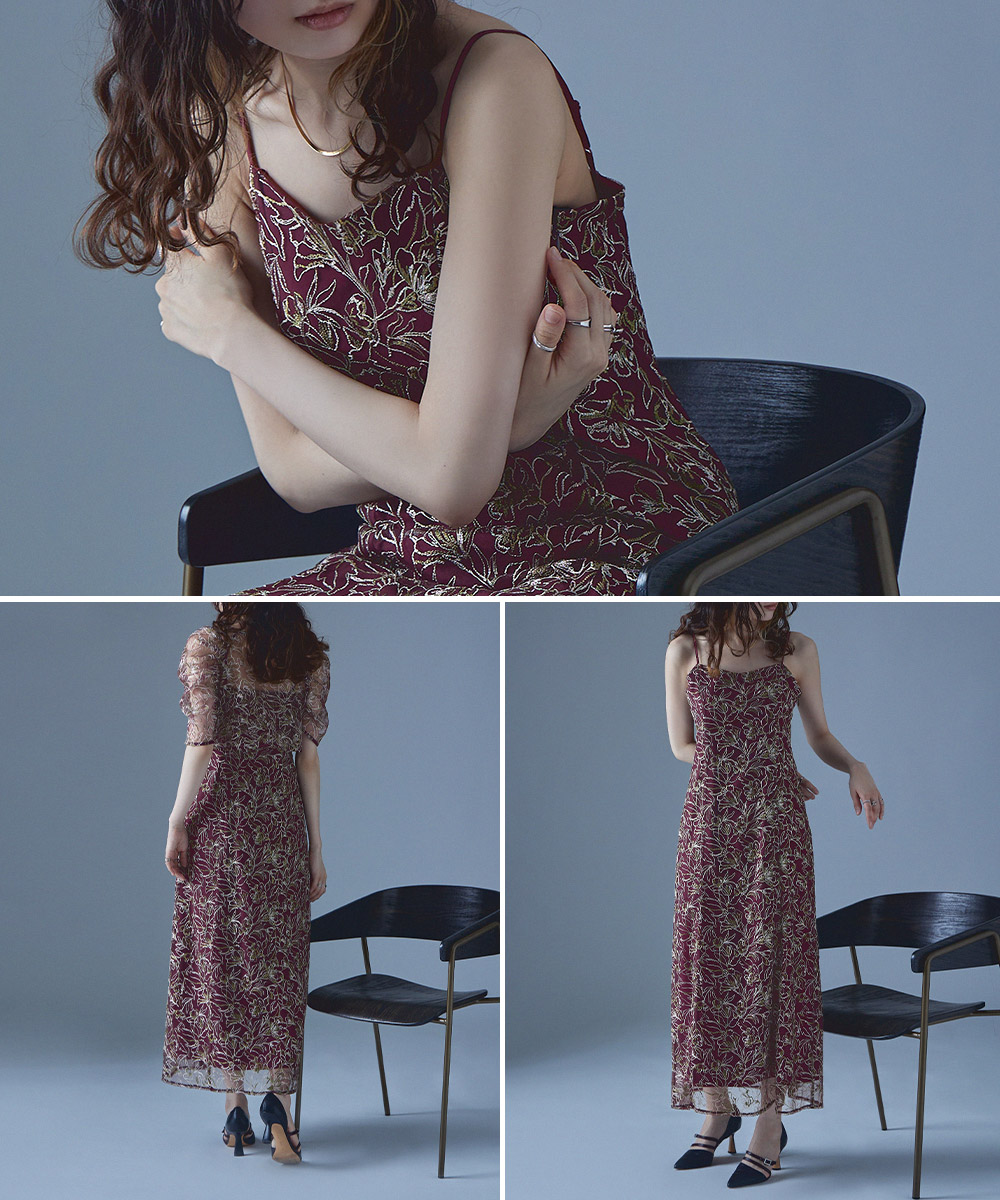 楽天市場】刺繍レースレイヤードドレス ワンピース ワンピ ドレス 五分