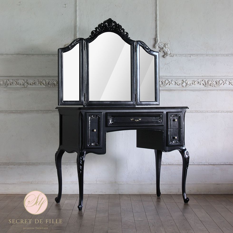 楽天市場】姫系 ドレッサー 家具 かわいい ロココ 調 三面鏡