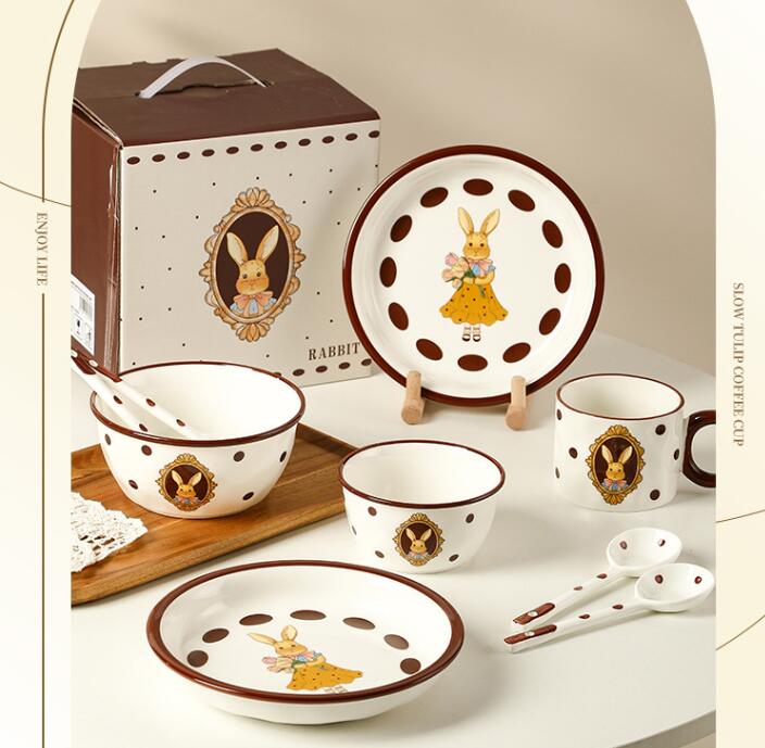 陶器 兎 こうだい 5セット 器 食器 陶器 兎 こうだい 5セット 器 食器