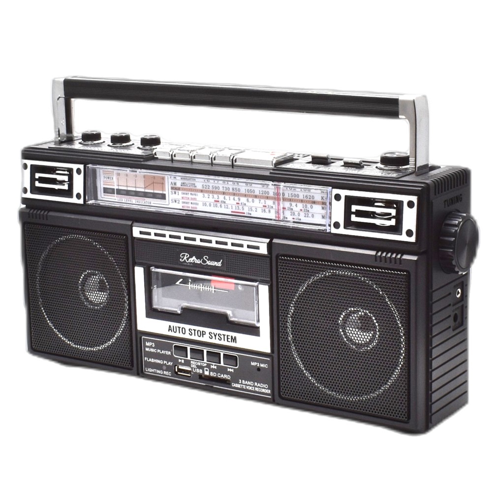 楽天市場】レトロサウンド・ラジオ・カセット・レコーダー RTR-S66