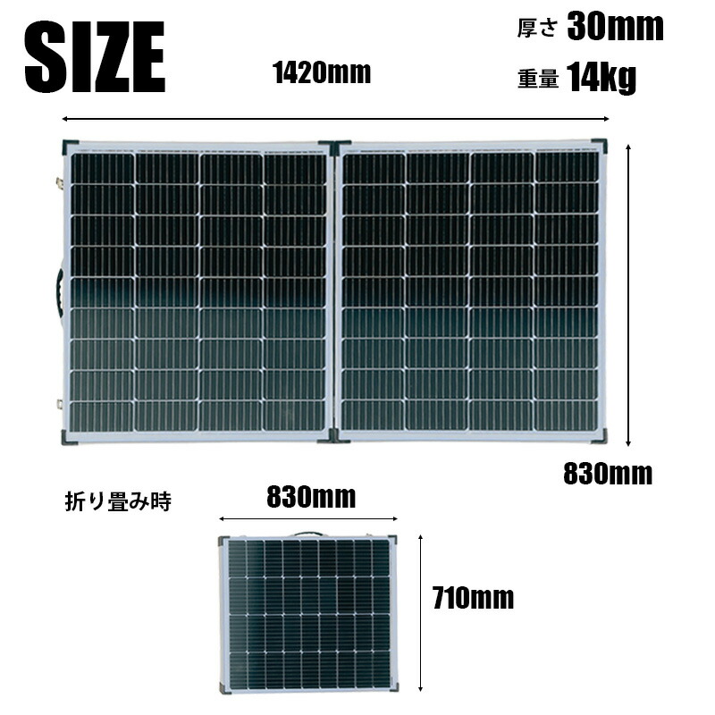 楽天市場】折りたたみソーラーパネル 220W 高効率 低照度発電 高耐久