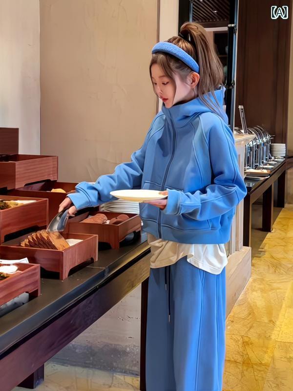 楽天市場】セットアップ レディース カラー な 高級 ブルー フード付き