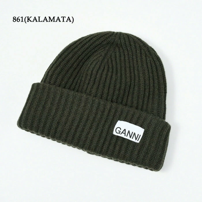 楽天市場】【P10倍対象】GANNI ガニー ニット帽 帽子 ロゴ リブ