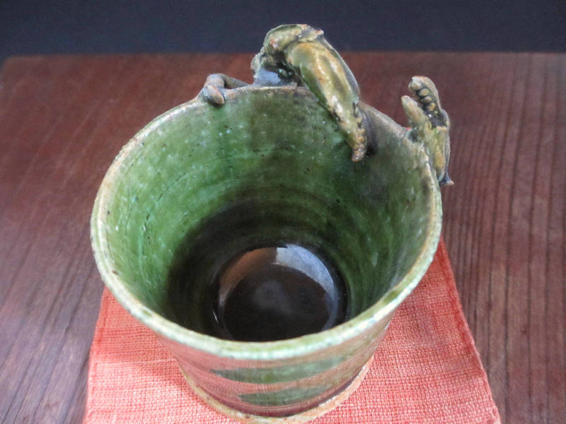 楽天市場】ぐい呑み □ 浜田敦士 総織部 蟹ぐい呑 （共箱）【和食器