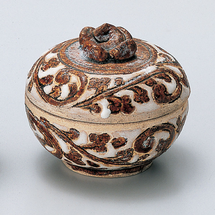 大磯名家出物時代美品12代柿右衛門鑑定済み柿香合 茶道具 香道具