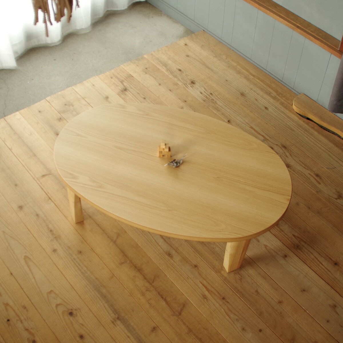 K*a様 アンティーク 折りたたみ式楕円形木製テーブル オークション方式