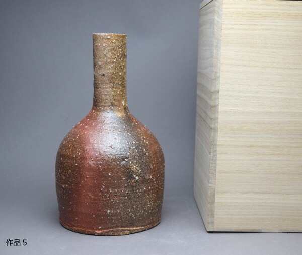 楽天市場】信楽焼 花入今井紫峯 作品5木箱 : せともの屋みさ伝