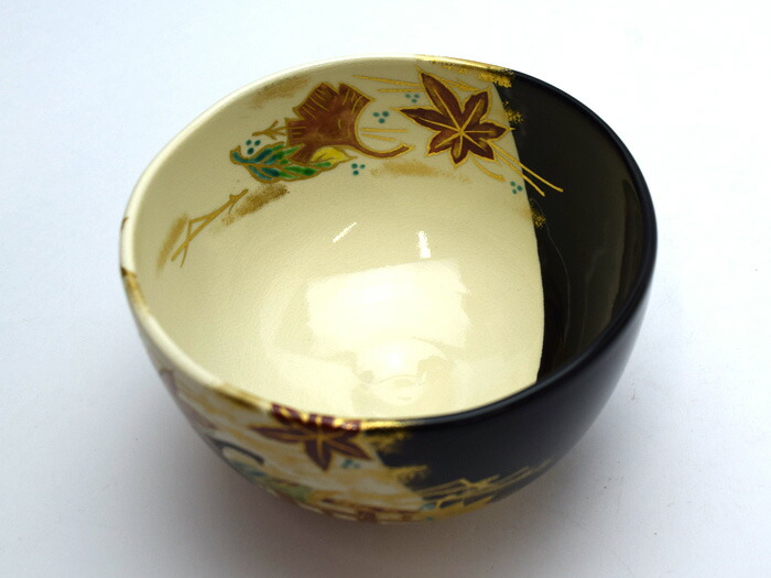 楽天市場】京都 清水焼 文月和香(ふみづきわこ)作抹茶碗「仁清掛分 吹