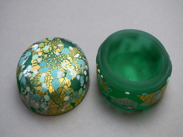 津軽びいどろ 花器（新緑）大川薫工房 津軽びいどろ 花器（新緑）大川