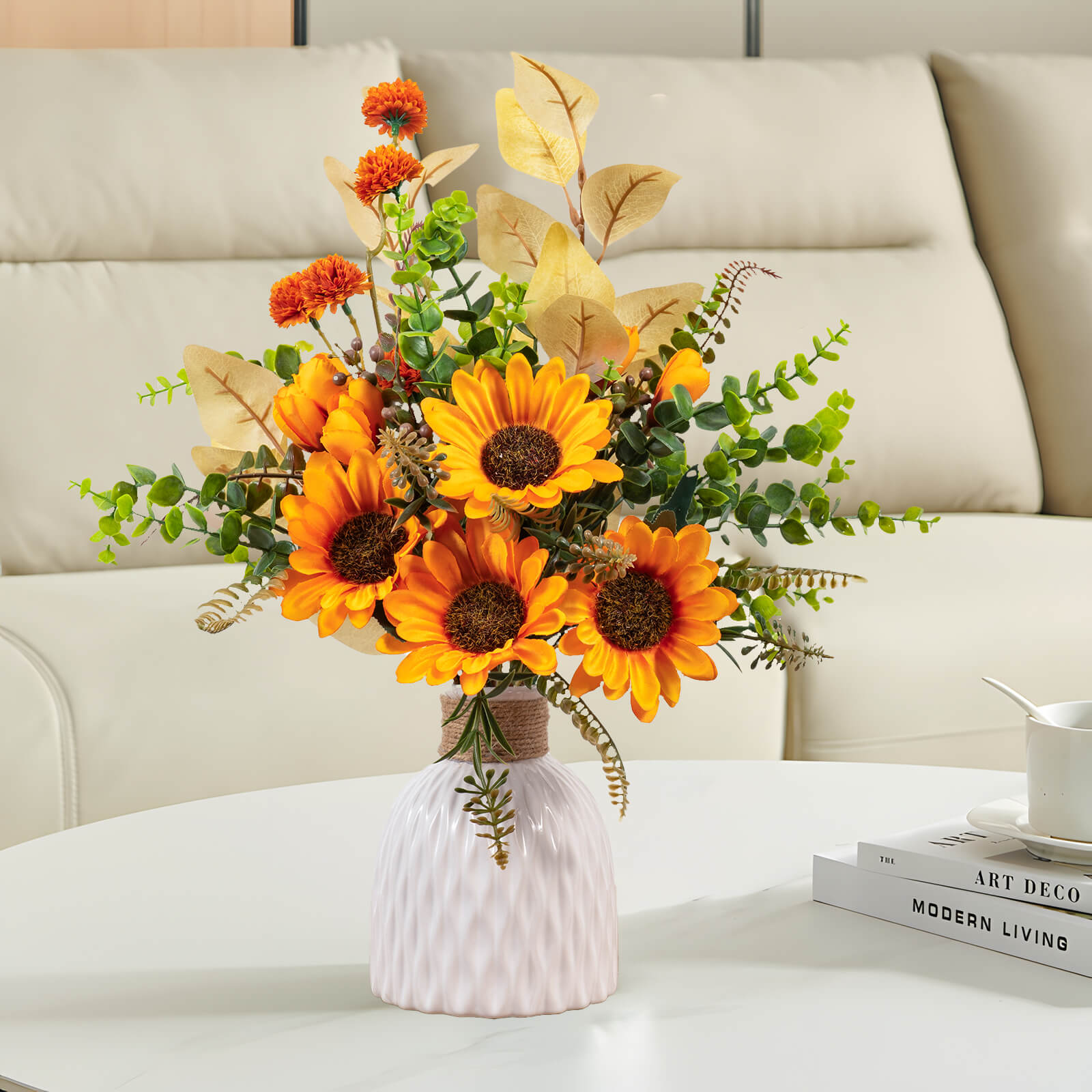 楽天市場】WillingYou 造花 インテリア 花瓶付き 玄関 向日葵 花瓶