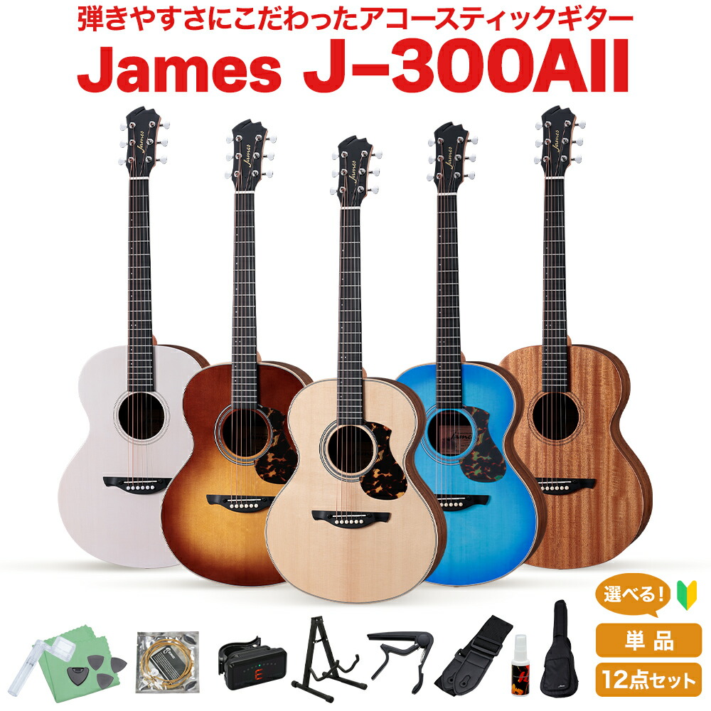 James アコースティックギター J-300D ギターケース付き James