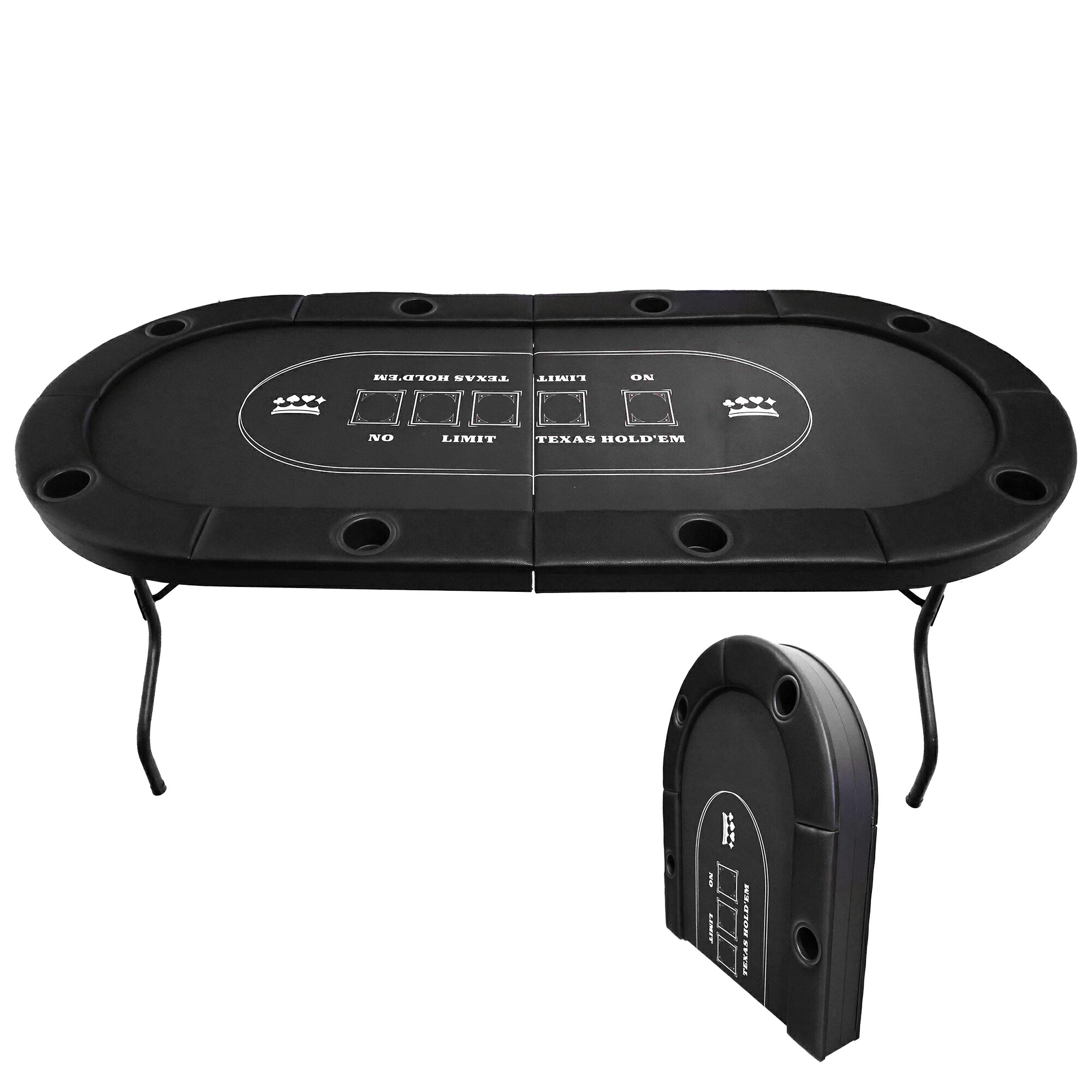 新品】ポーカーテーブル 緑 10人対応 家庭用 チップラック ドリンク