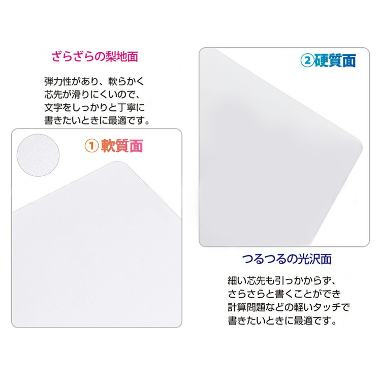 楽天市場】期間限定セール 下敷き A4サイズ やわカタ 裏表で書き心地が
