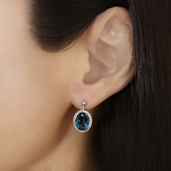 楽天市場】【ポイント10倍中】ピアス スタッド ロンドンブルートパーズ