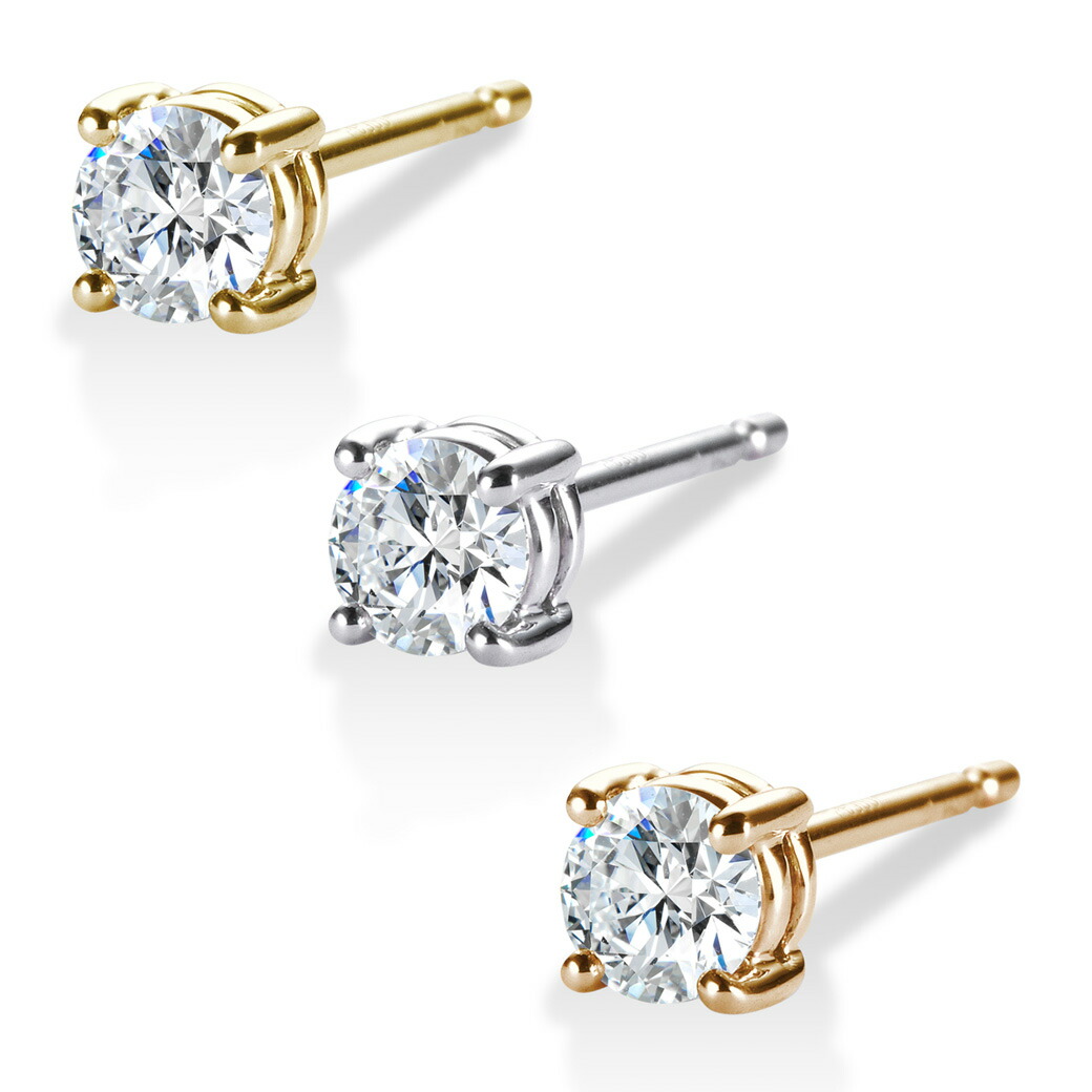 楽天市場】【片耳】 K18 ダイヤモンド ピアス 一粒 Enchante（アン