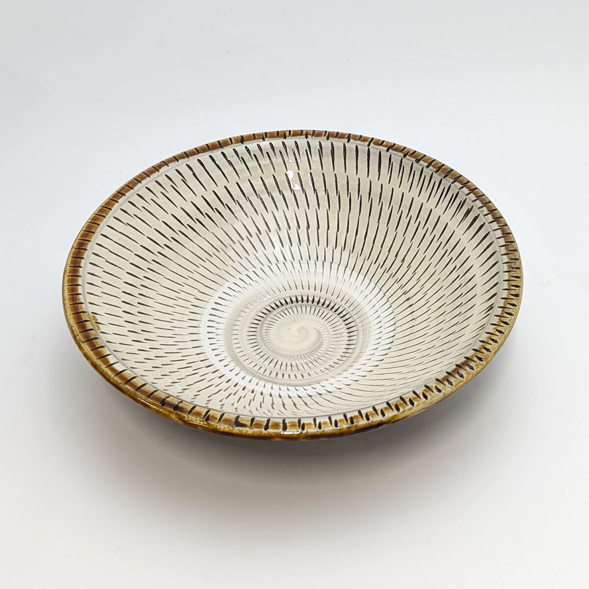 楽天市場】小鹿田焼 皿 7寸 中深皿 トビカンナ 刷毛目 柳瀬元寿（柳瀬