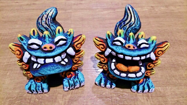楽天市場】送料無料！！【シーサー・置物・玄関】米子焼・ドーガM(2色