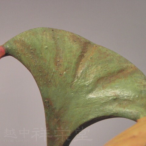 楽天市場】大野芳光作 高岡 唐銅蓋置三枚銀杏 色分 木箱入り 茶道具