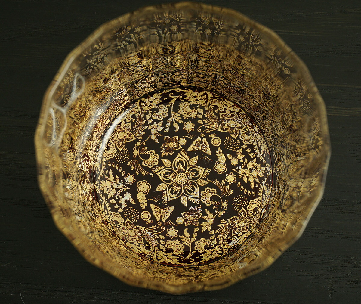 中国漆器 山水図蒔絵 洋酒器揃 リキュールグラス・シェーカー・トレイ