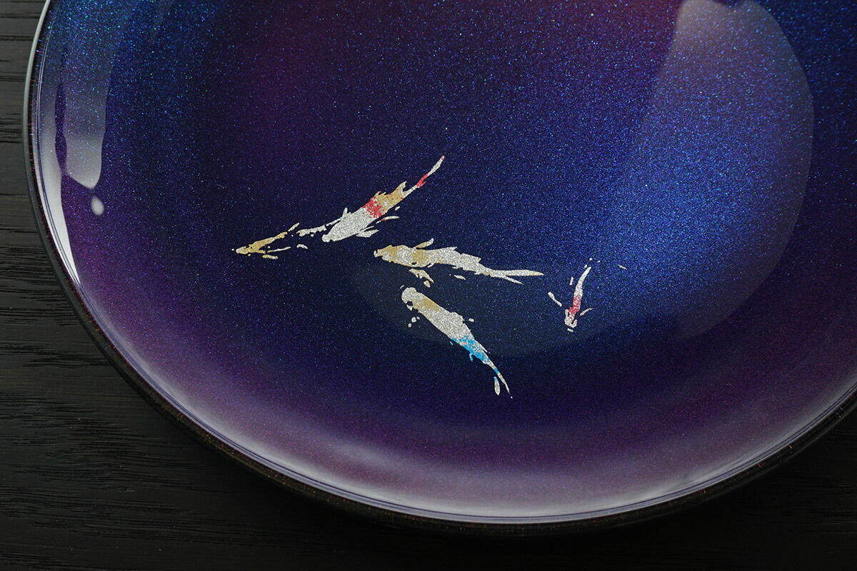 楽天市場】蒔絵 MAKIE マジョシアンパープル 鯉 こい フラットプレート